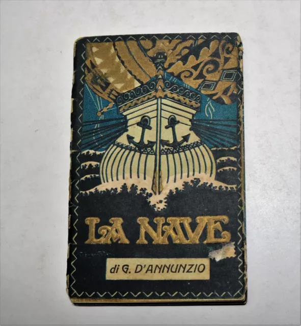 calendarietto 1925 LA NAVE di G. D'ANNUNZIO illustrato Codognato