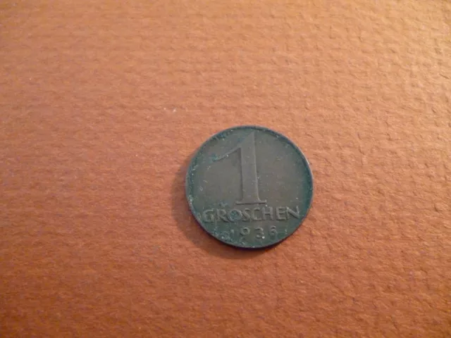 1936 Austria 1 Groschen coin