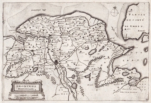 Groningen Friesland Lauwersoog Winsum Holland Karte map de la Feuille 1702