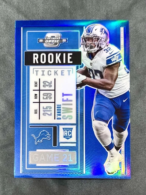 2020 Contenders Optic D'andre Swift Rookie Ticket Blue /99 Prizm RC #70 Lions