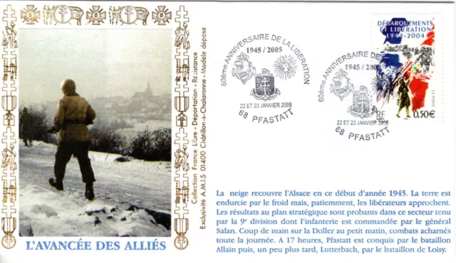 G677+FDC ENVELOPPE 1er JOUR   60° ANNIVERSAIRE  LIBERATION   PFASTATT