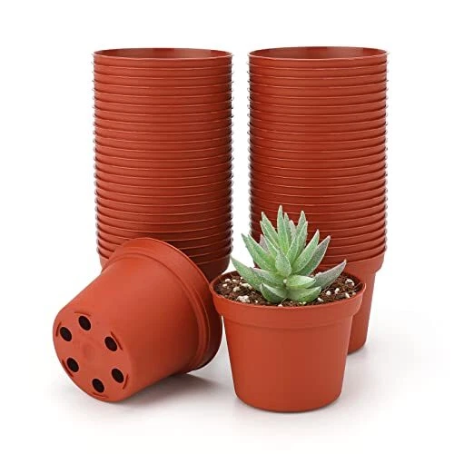KINGLAKE 50 Pièces 7.6cm Petits Pots pour Semis Mini Givré Pot Plante de semi...