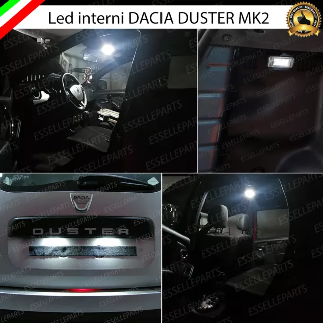 Kit Led Interni Dacia Duster Mk2 + Luci Targa Led Canbus 6000K Bianco