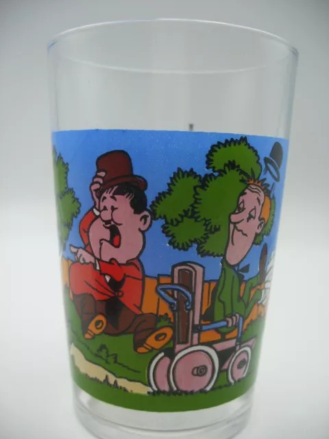 ORTF Amora 1973 verre à moutarde French Drinking Glass LAUREL et HARDY