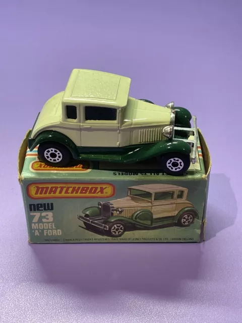 Matchbox Superfast 73 Model A Ford -  1979 Lesney Original Box