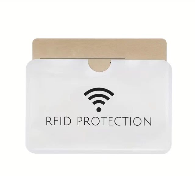 2pcs RFID Blocking Sleeves Credit Card Protector Anti-Theft Card Holder Silver