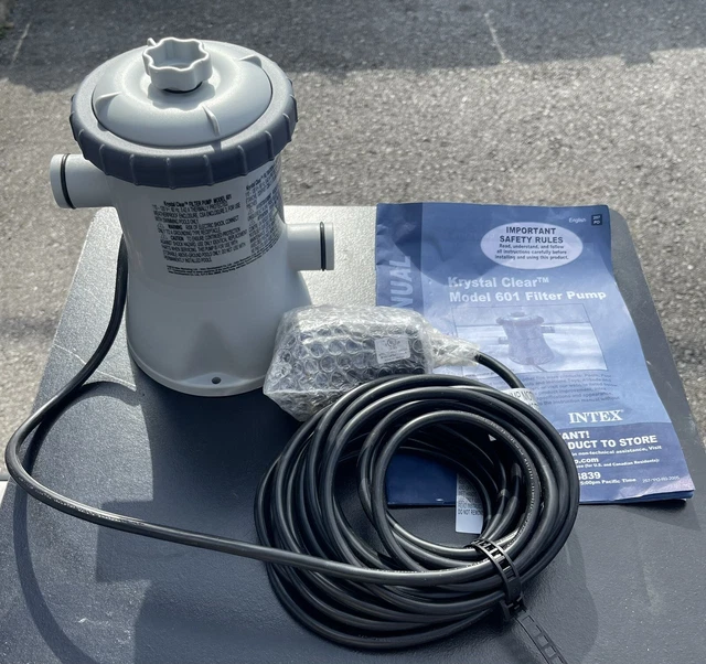 INTEX KRYSTAL CLEAR Cartridge Filter Pump Model 601 for Above Ground