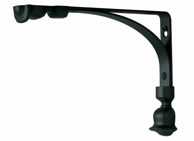 Rubbermaid 1877653 Decorative Shelf Bracket, 6 by 8-Inch, Tulip, Black