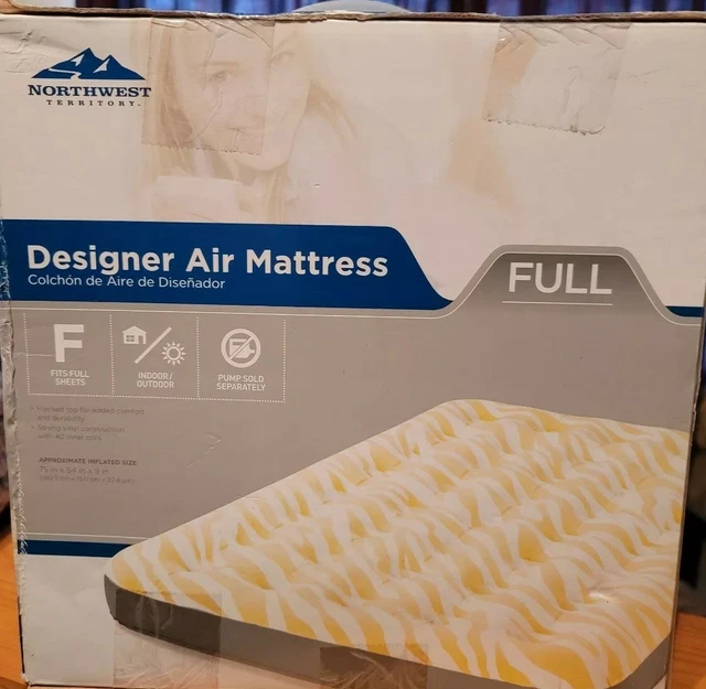 NORTHWEST TERRITORY FULL Designer Air Mattress Bed Yellow Zebra