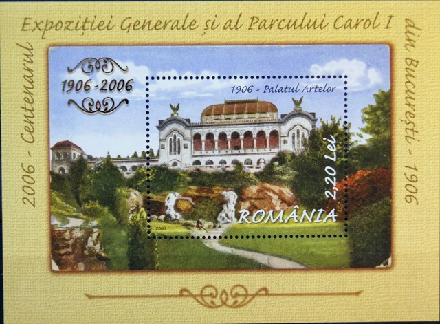 ROMANIA RUMÄNIEN 2006 Block 379 100 Jahre Landesausstellung Palast der Künste **