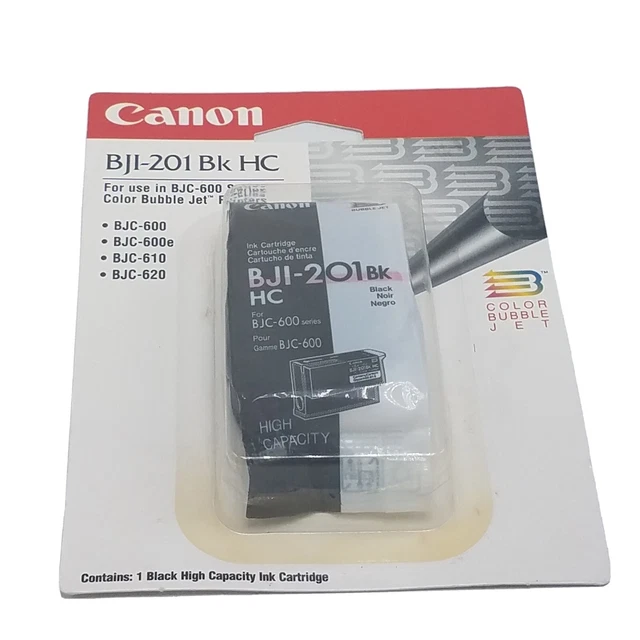 Canon BJI-201 Bk HC BJC-600 Series Color Bubble Jet Printer New Factory Sealed
