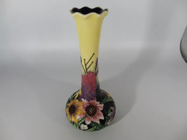 8 Inch Tube Lined Vase Old Tupton Ware Floral Decoration Stunning Hand Painted