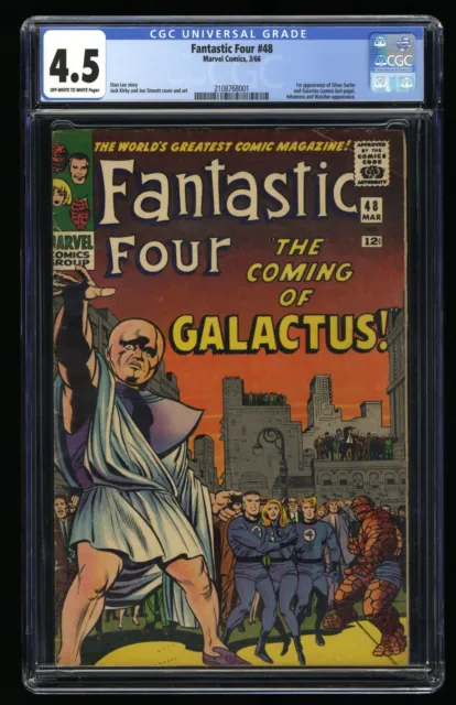 Fantastic Four #48 CGC VG+ 4.5 1st Full Galactus! Silver Surfer! Marvel 1966