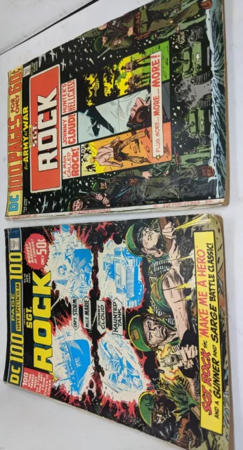 2x Lot* OUR ARMY AT WAR # 16 269 * 100 PAGES SGT. ROCK BRONZE AGE DC COMICS 1974