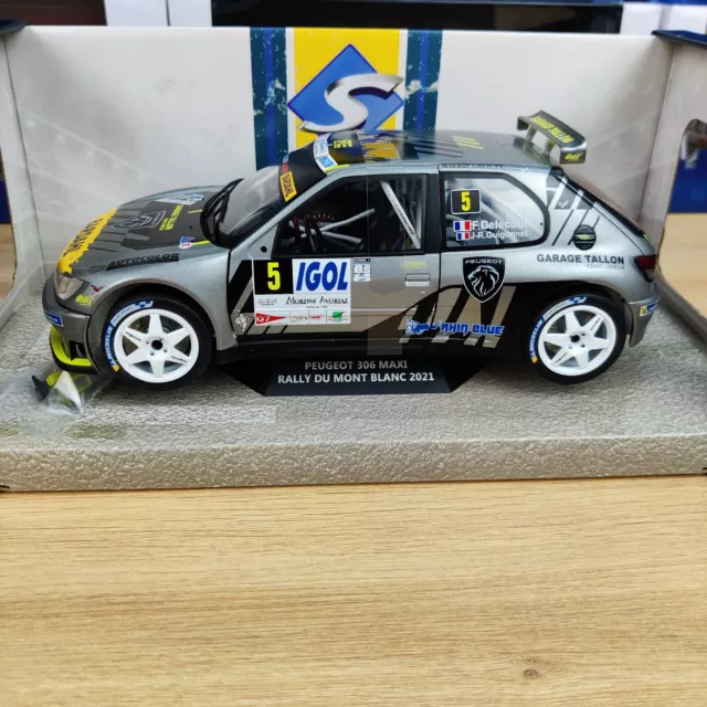 Solido Peugeot 306 Maxi Grey #5 F.delecour/Guigonnet Rallye Mt Blc 2021  1:18