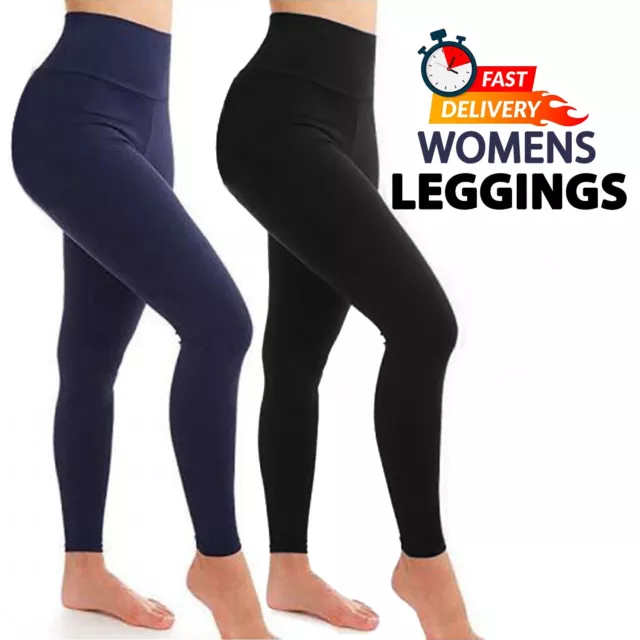 WOMENS FITNESS LEGGINGS Two Side Pocket Ladies Gym High Waist Stretch Yoga  Pants £9.99 - PicClick UK
