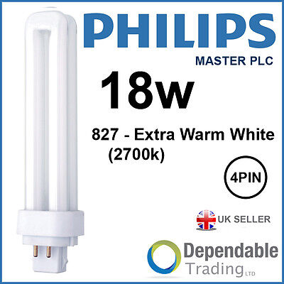 Philips 18W Master G24q-2 Cap Extra Lampe Fluorescente Compacte Blanc Chaud