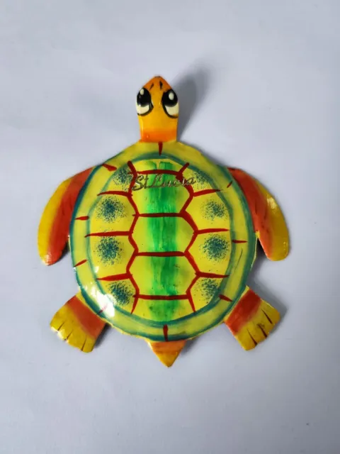 St Lucia Tin Turtle Large Fridge Magnet - Travel And Tourism