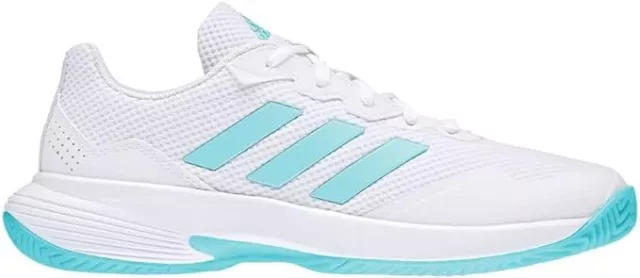 Zapatos de tenis para mujer ADIDAS Gamecourt 2 blancos genuinos nuevos talla 7,5