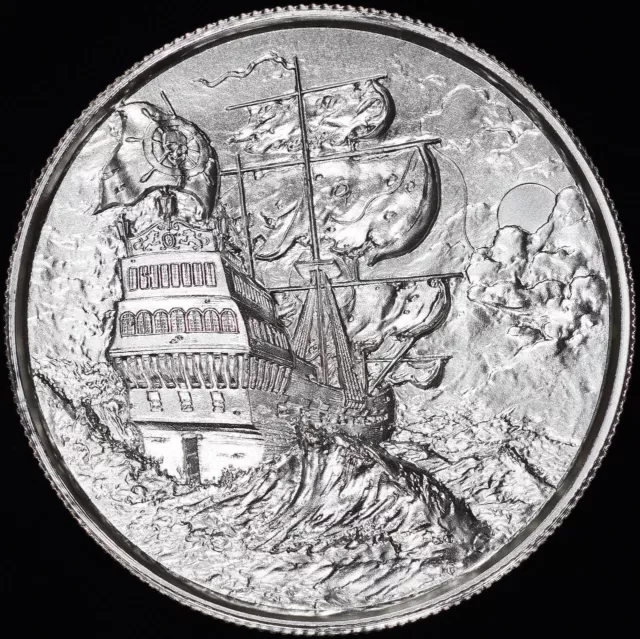 Elemetal Privateer Series High Relief The Storm 2 oz .999 Fine Silver Round