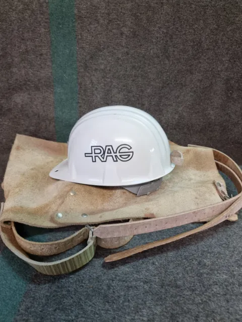 RAG Helm + Arschleder, Grubenlampe, Wetterlampe, Steigerlampe, Bergbau