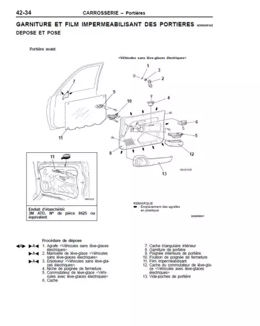 manuel atelier entretien réparation technique Mitsubishi L200 de 1997 à 2006 3