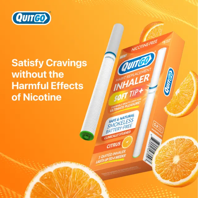 Pluma inhaladora sin nicotina ayuda para dejar de fumar para dejar de fumar - naranja cítrica