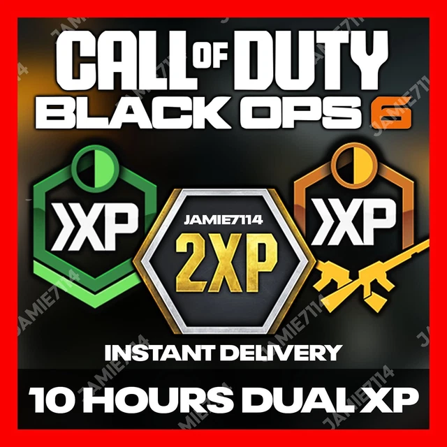 [10 HOURS] 🔥 Call of Duty Black Ops 6 DUAL 2XP WEAPON + RANK CODE