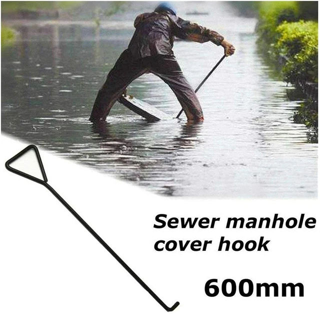 600mm Kanalhaken Schachthaken Kanaldeckelheber Für Kanaldeckel Haken DHL