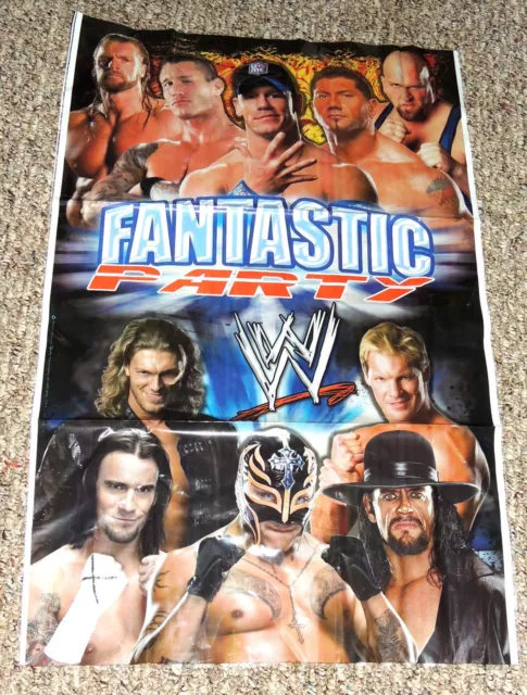 New ~Wwe Wrestling~  1- Wall Banner Decoration   19"X 31"  Party Supplies