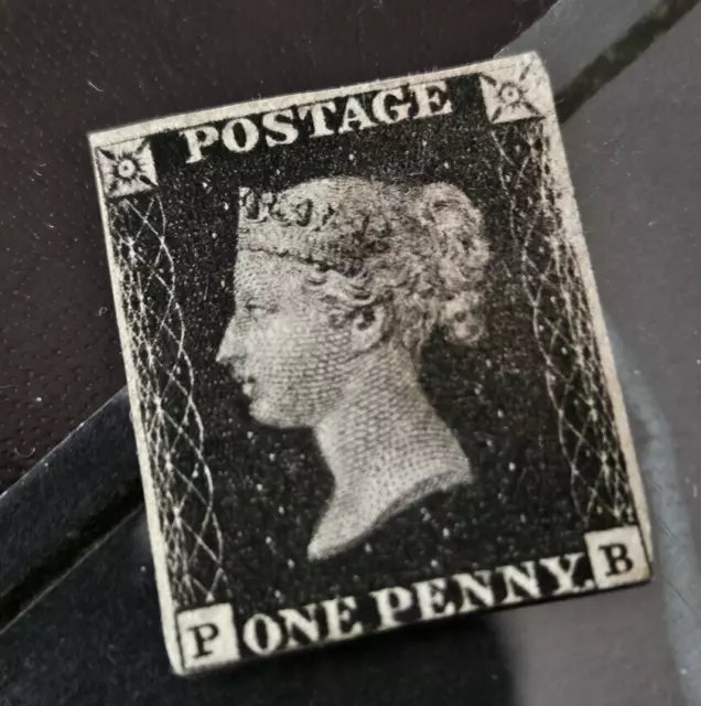 1840 GB QV  1d penny Intense -Black SG1 Plate 5, Looks as mint. Letters PB