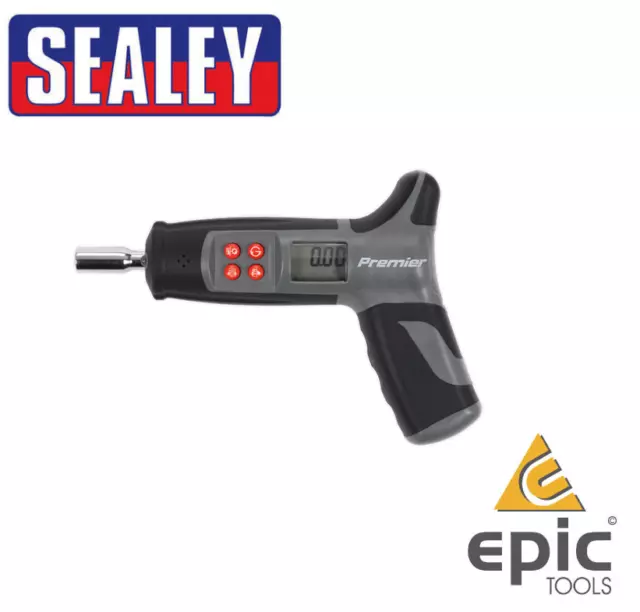 Sealey Digital Torque Screwdriver 0-20Nm 1/4" Hex Nm or lb.ft. T-Handle, STS104