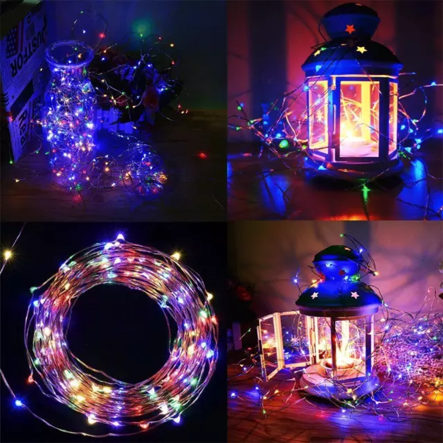 20 / 50 / 100 LED String Fairy Lights Copper Wire Battery Powered Waterproof USA