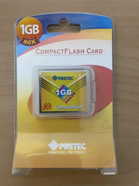 Pretec 1gb compact flash card (unopened, brand new)
