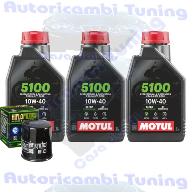 Kit De Mantenimiento Aceite Motul 5100 10W40 + Filtro Para Yamaha YZF750 R 4HN