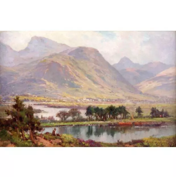 High quality Handpainted Oil painting Decorative Art- mountains view canvas