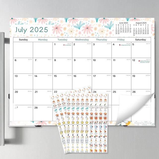 CALENDAR FOR Refrigerator 20252026, Fridge Calendar