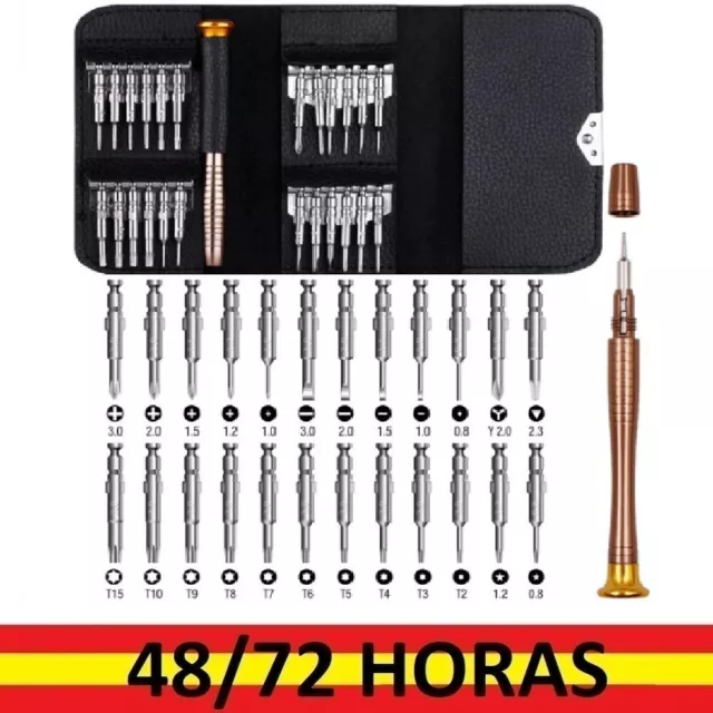 Maletín 25 En 1 Destornilladores Precision Torx Plano Pc Iphone Movil Relojero