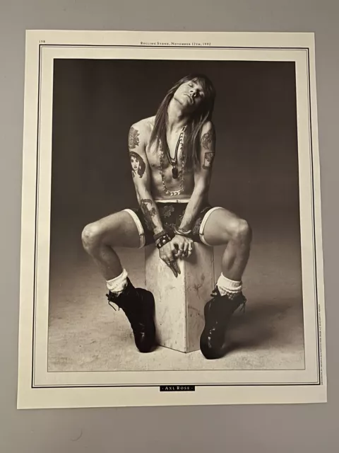 Axl Rose 1992 Rolling Stone Portrait By Herb Ritts Vintage Guns n’ Roses