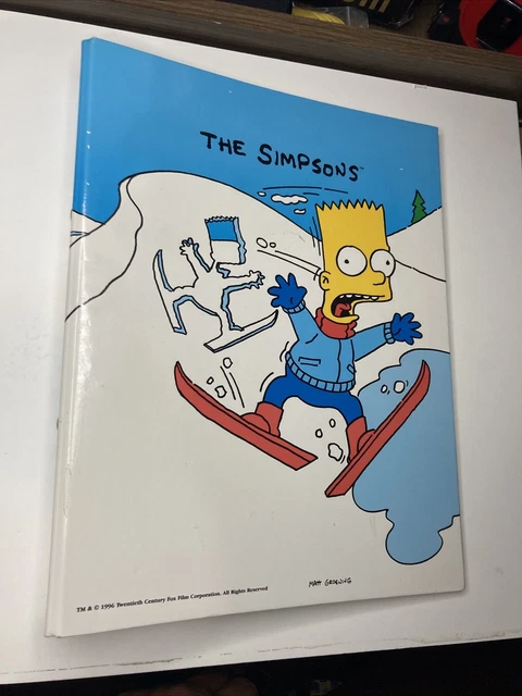 The Simpsons 1996 Rare Bart Simpson Binder Folder Collectable