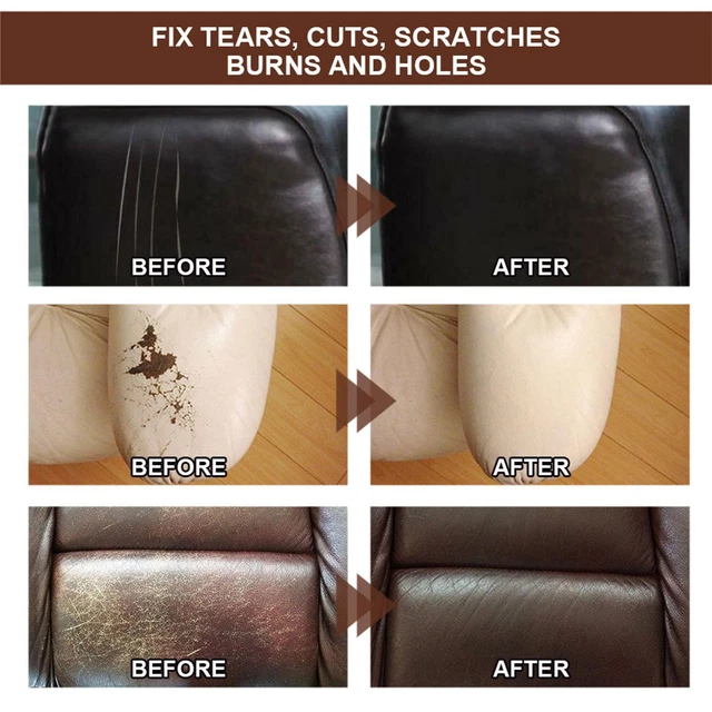 Advanced Leather Repair Gel Kit Filler Restore Car Rips Holes Sofa Seat V3X5