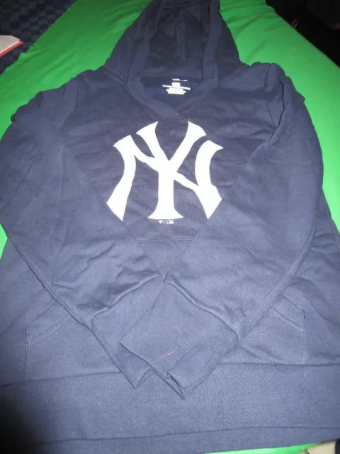 Nwt Mlb Baseball New York Yankees Womens V Neck Hooded Sweatshirt Navy 3X