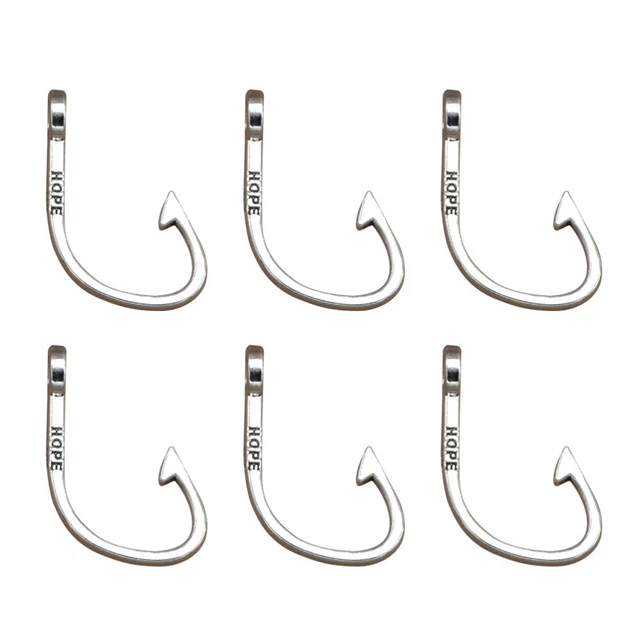 20 Stück Legierung Fishhook Anhänger Charms DIY Schmuck Herstellung Zubehör für