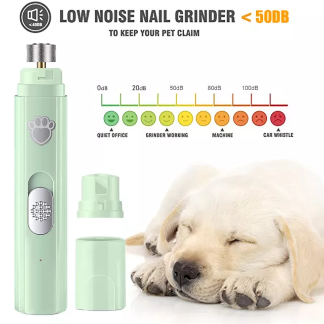 LED Light Electric Pet Nail Grinder Painless 2-Speed for Small/Medium/Large Pets 2