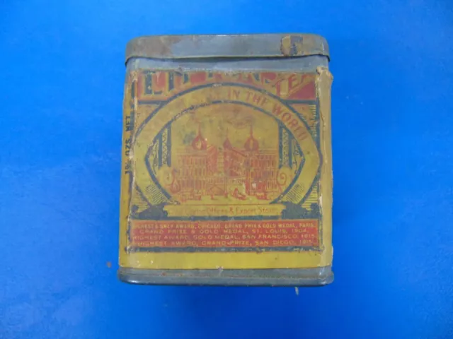 Antique Vintage Collectible Old Lipton's Tea Planter Ceylon Tin Can Box