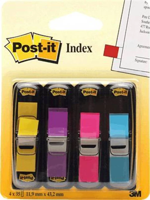 Post-it Haftmarker 7000052572 4 Block/Pack. Gelb, Lila, Pink, Türkis