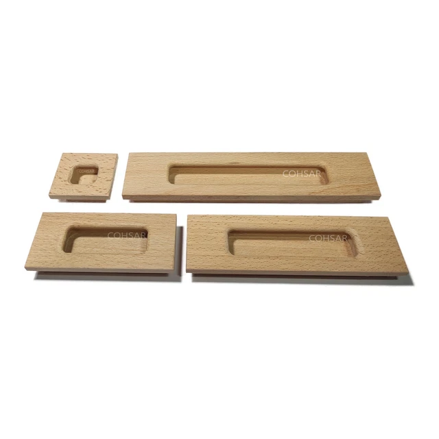 Wooden recessed door handles for sliding door, flush door and closet