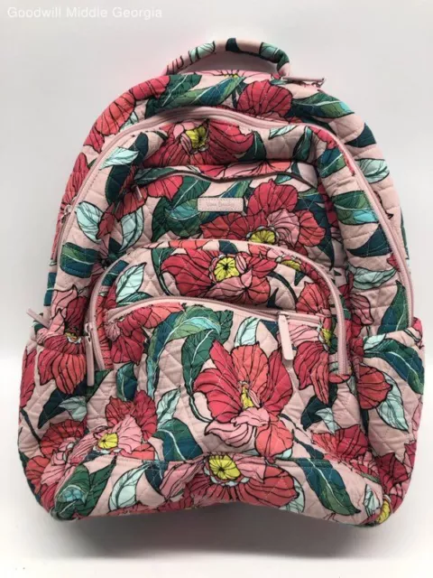 Pink Floral Quilted Vera Bradley Backpack