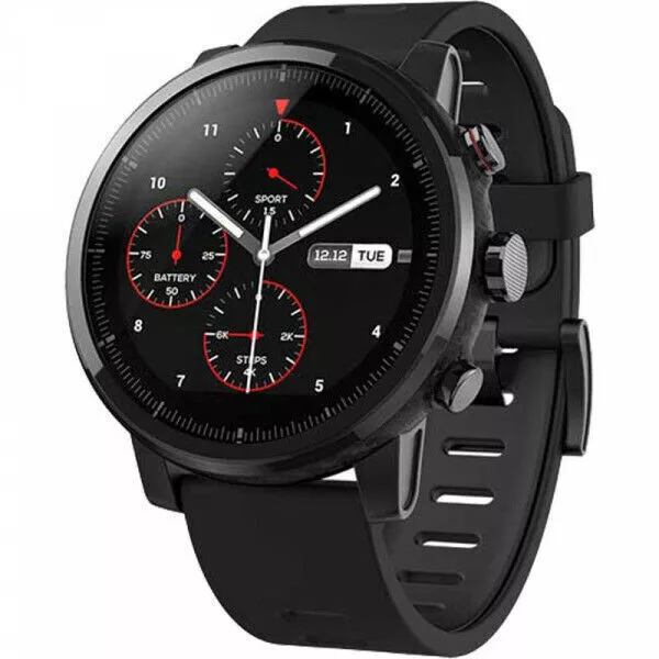 Amazfit Stratos Sportuhr GPS Schwarz Fitnesstracker Smartwatch Armbanduhr
