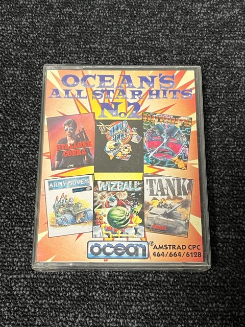 Jeu Vidéo Amstrad CPC 6128 - Ocean's All Star Hits - Version Wallet - Bon état